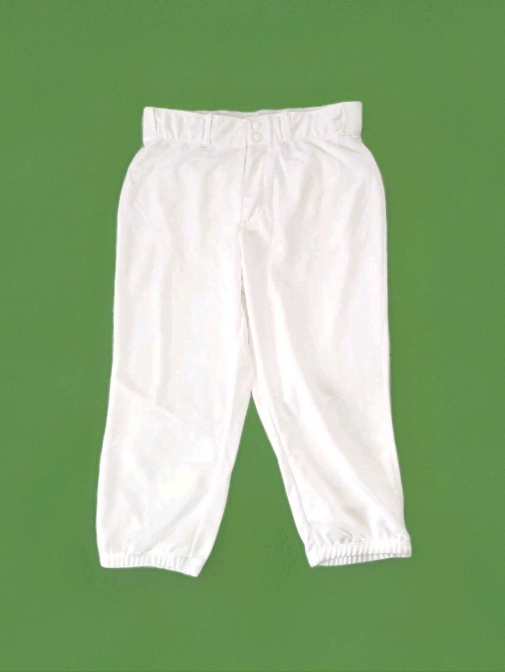 Adidas Mens Size Large Baseball Knee Length Pants White Rear Pockets HF6293 NEW